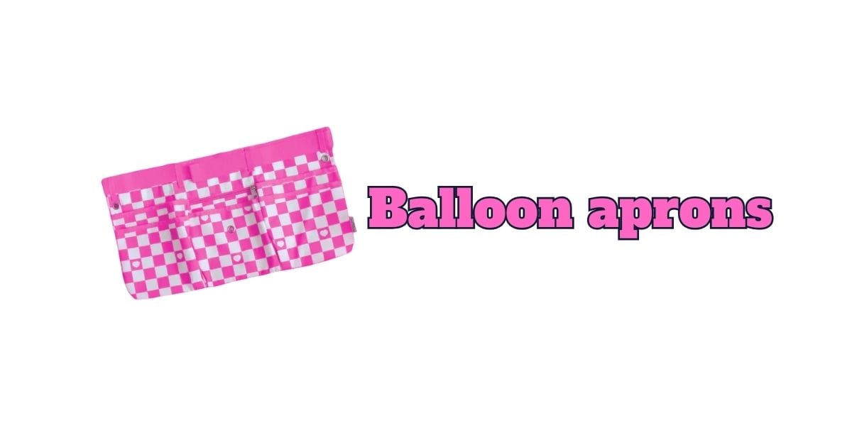 Pink and white checkered balloon artist apron