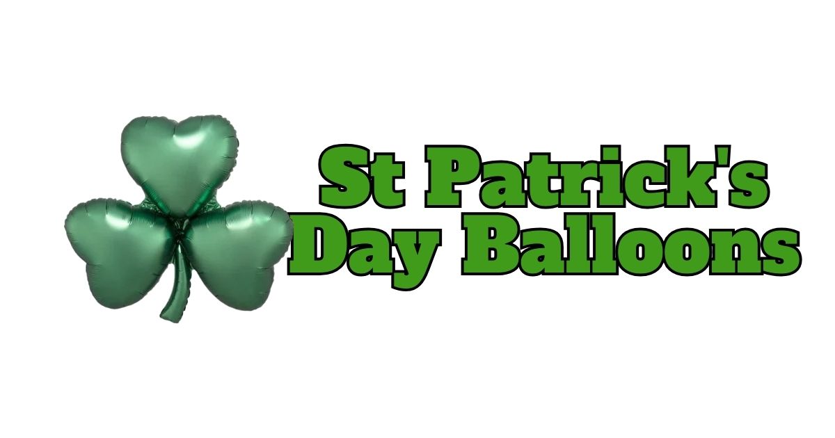 St Patrick's Day Balloons cover with a clover foil balloon