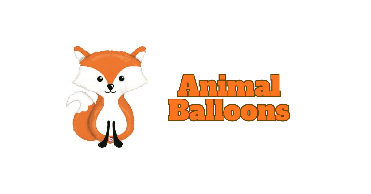 animal balloon cover with a foil fox balloon