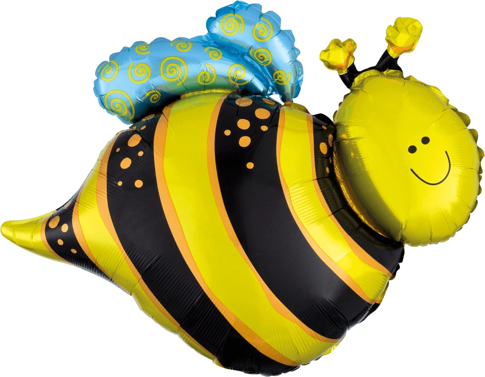Balloons2Go Balloons 25" Happy Bee Anagram Foil Balloon 25in Happy Bee Foil Balloon | Anagram Nature Theme
