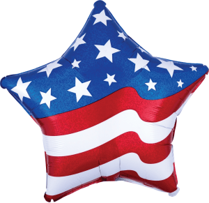 sempertex Balloons 19" Patriotic Star Foil Balloon 19" Patriotic Star Foil Balloon