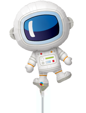 Balloons2Go Balloons Adorable 14" Astronaut Balloon Air Fill Only Adorable Astronaut Foil Balloon | Space Theme Party Decor