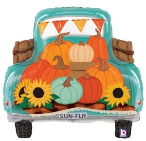 Balloons2Go Balloons 23" Fall Truck Foil Balloon 23in Fall Truck Foil Balloon | Autumn Themed