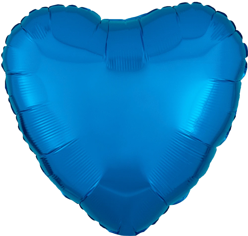 Anagram Balloons 18" Blue Heart Foil Balloon 18" Blue Heart Foil Balloon