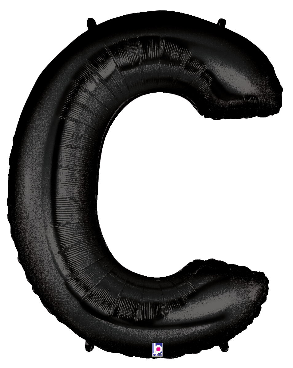 Balloons2Go Balloons C 34" Black Number Foil Balloons 34" Black Number Foil Balloons