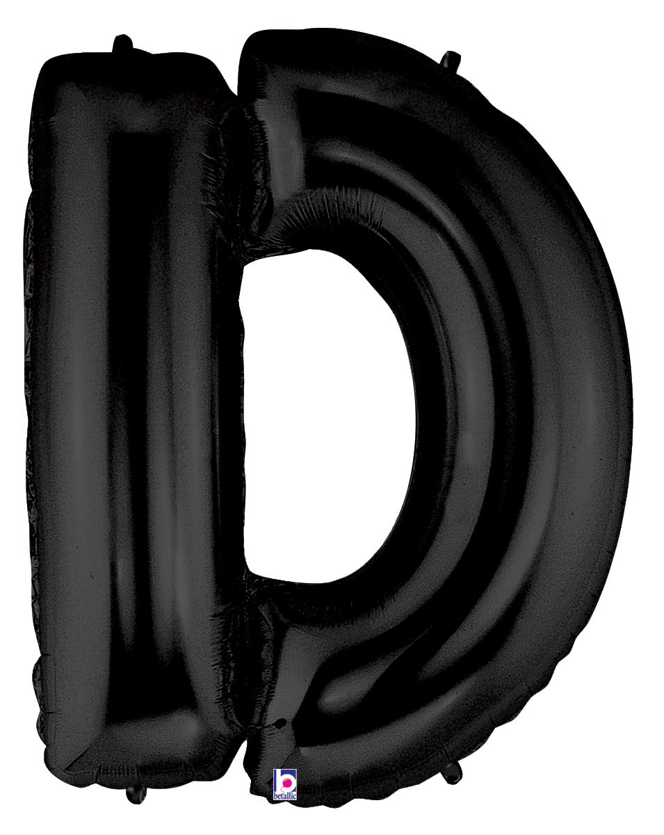 Balloons2Go Balloons D 34" Black Number Foil Balloons 34" Black Number Foil Balloons