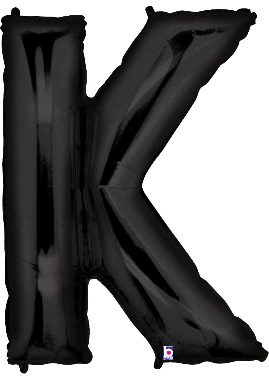 Balloons2Go Balloons K 34" Black Number Foil Balloons 34" Black Number Foil Balloons