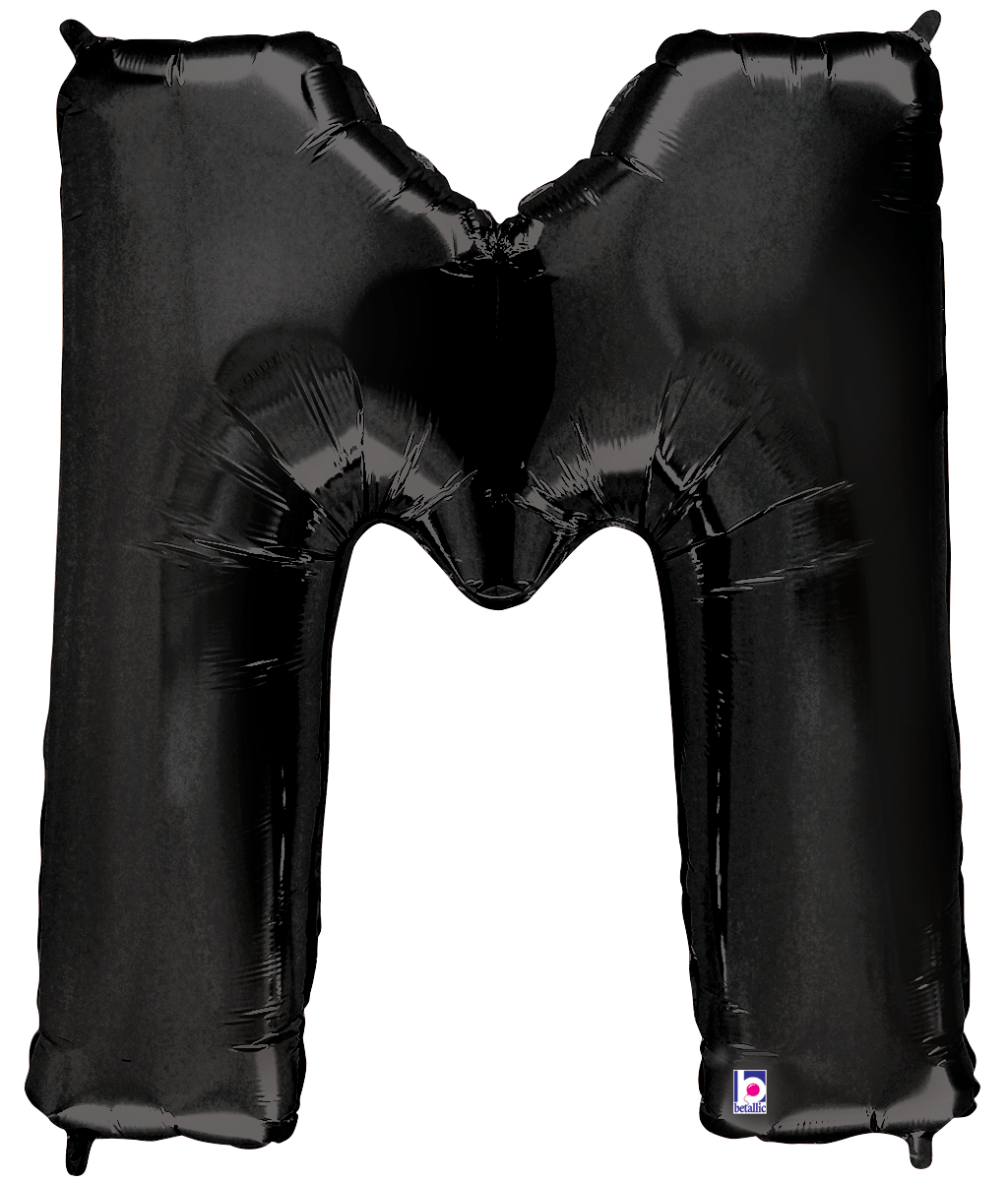 Balloons2Go Balloons M 34" Black Number Foil Balloons 34" Black Number Foil Balloons