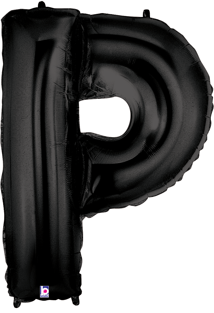 Balloons2Go Balloons P 34" Black Number Foil Balloons 34" Black Number Foil Balloons