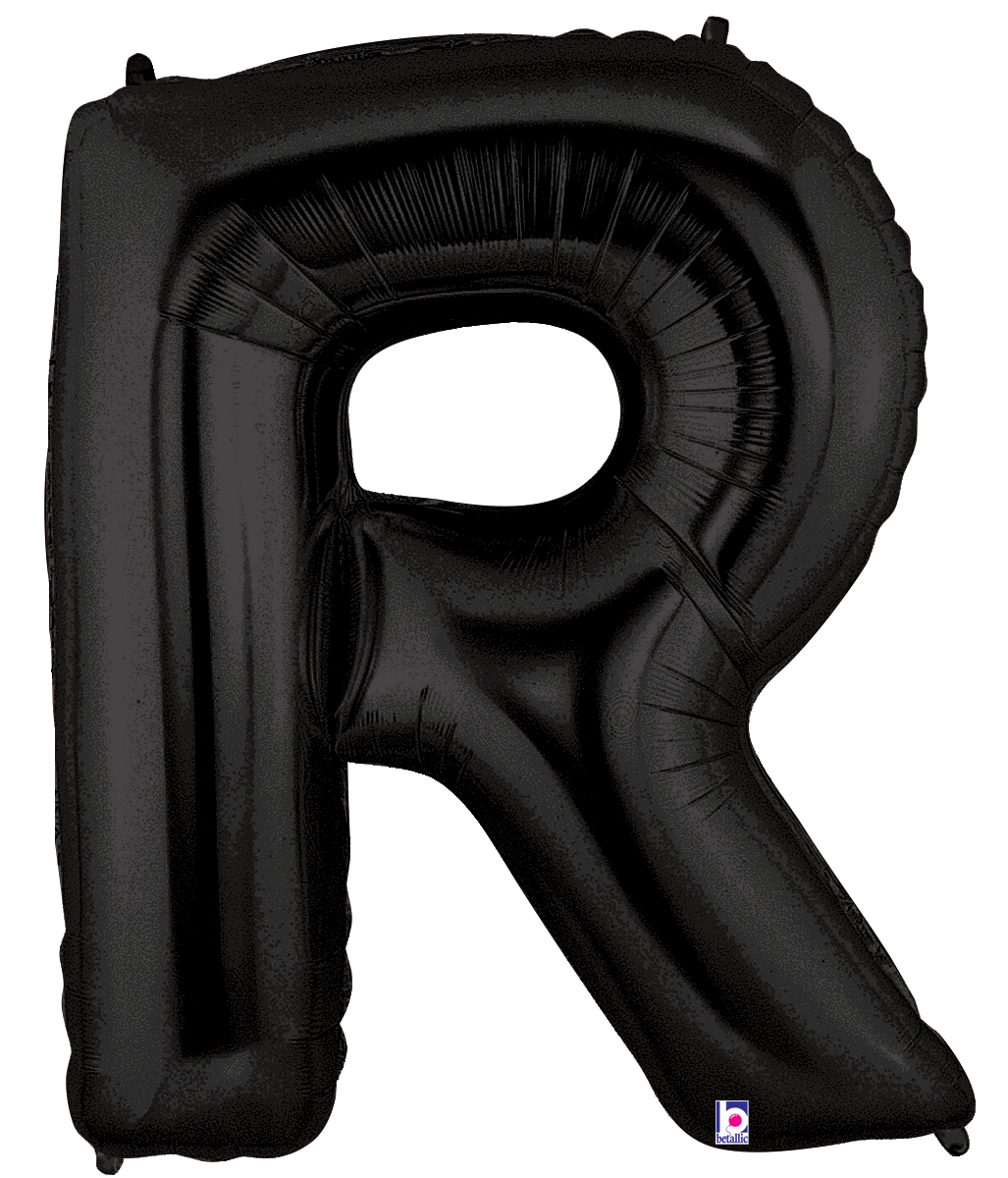 Balloons2Go Balloons R 34" Black Number Foil Balloons 34" Black Number Foil Balloons