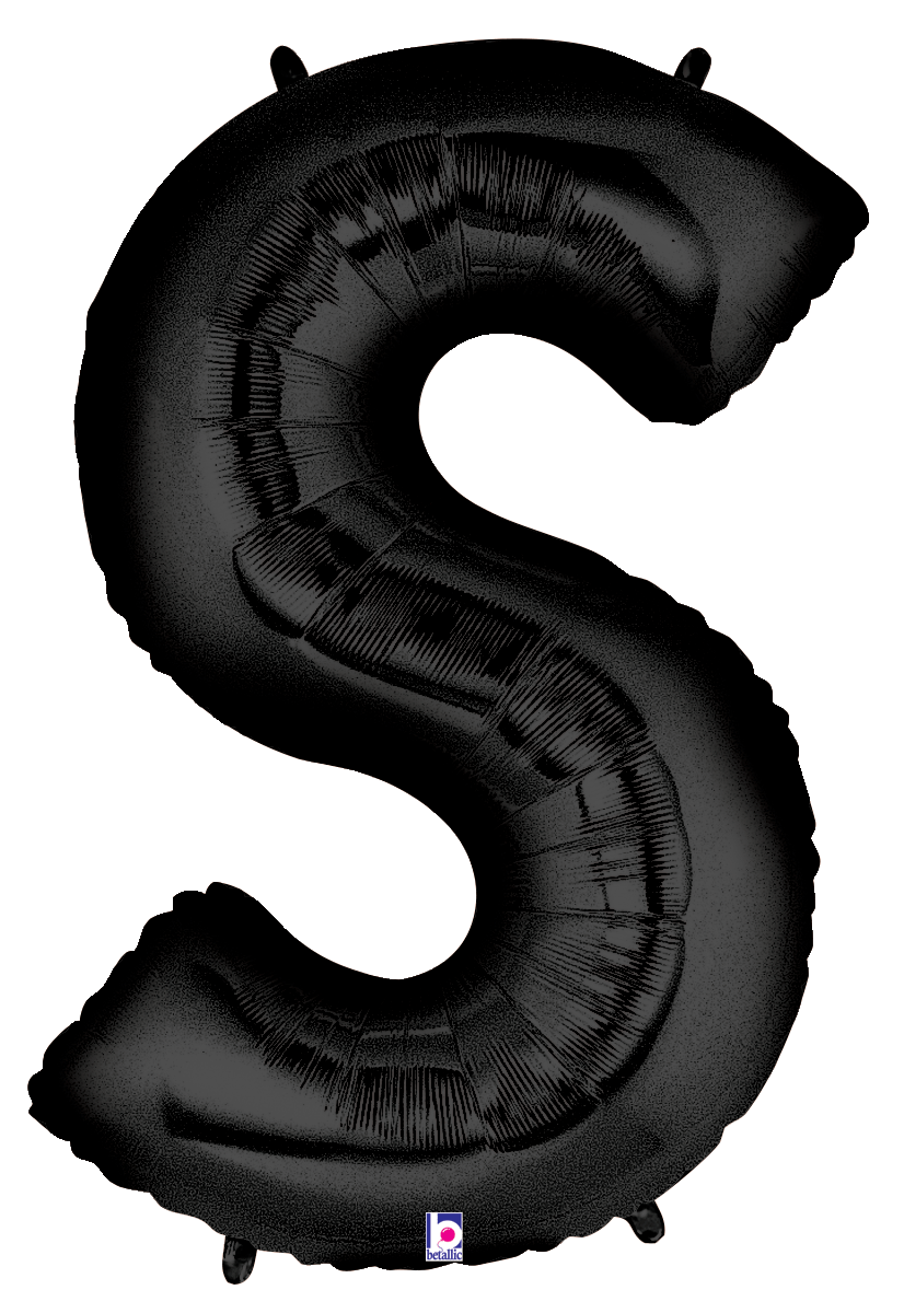 Balloons2Go Balloons S 34" Black Number Foil Balloons 34" Black Number Foil Balloons