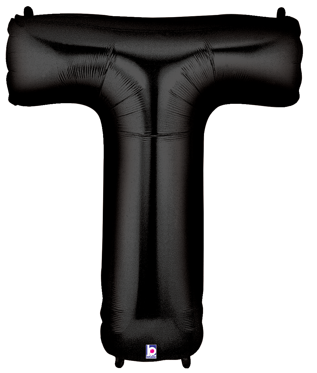 Balloons2Go Balloons T 34" Black Number Foil Balloons 34" Black Number Foil Balloons