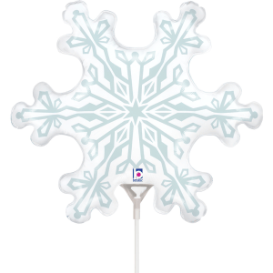 sempertex Balloons 14" Snowflake Mini Air-Fill Shape Foil Balloon 14" Snowflake Mini Air-Fill Shape Foil Balloon