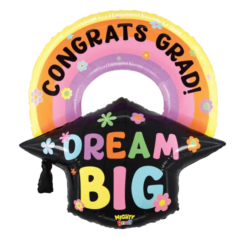 Balloons2Go Balloons 30" Betallic Mighty Dream Big Pastel Rainbow Foil Balloon (P33) 30" Dream Big Rainbow Foil Balloon – Betallic Mighty