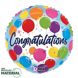 Balloons2Go Balloons 18" Congratulations Balloons Foil Balloon 18" Congratulations Balloons Foil Balloon