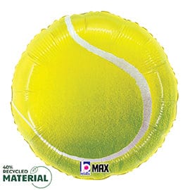 Balloons2Go Balloons 18" Tennis Ball Foil Balloon 18in Tennis Ball Balloon | Sports Themed Foil Decor