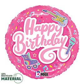 Balloons2Go Balloons 18" Totally Awesome Pink Birthday Foil 18" Totally Awesome Pink Birthday Foil