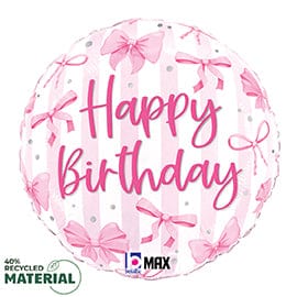 Balloons2Go Balloons 18" Pretty Pink Bow Foil Balloon 18" Pretty Pink Bow Foil Balloon