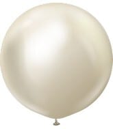 Balloons2Go Balloons Mirror White Gold / 24 inch (2 Ct) Kalisan Mirror Collection Kalisan Mirror Collection Latex Balloons | Glossy Metallic Finish