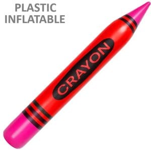 Balloons2Go Balloons 3" X 21" Crayon Inflatable - Red 3" X 21" Crayon Inflatable - Red