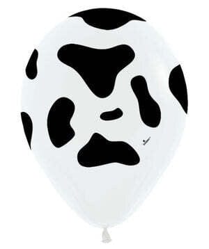 Balloons2Go Balloons 11" Cow print 50ct 11in Cow Print Latex Balloons - 50ct | Farm Party Theme
