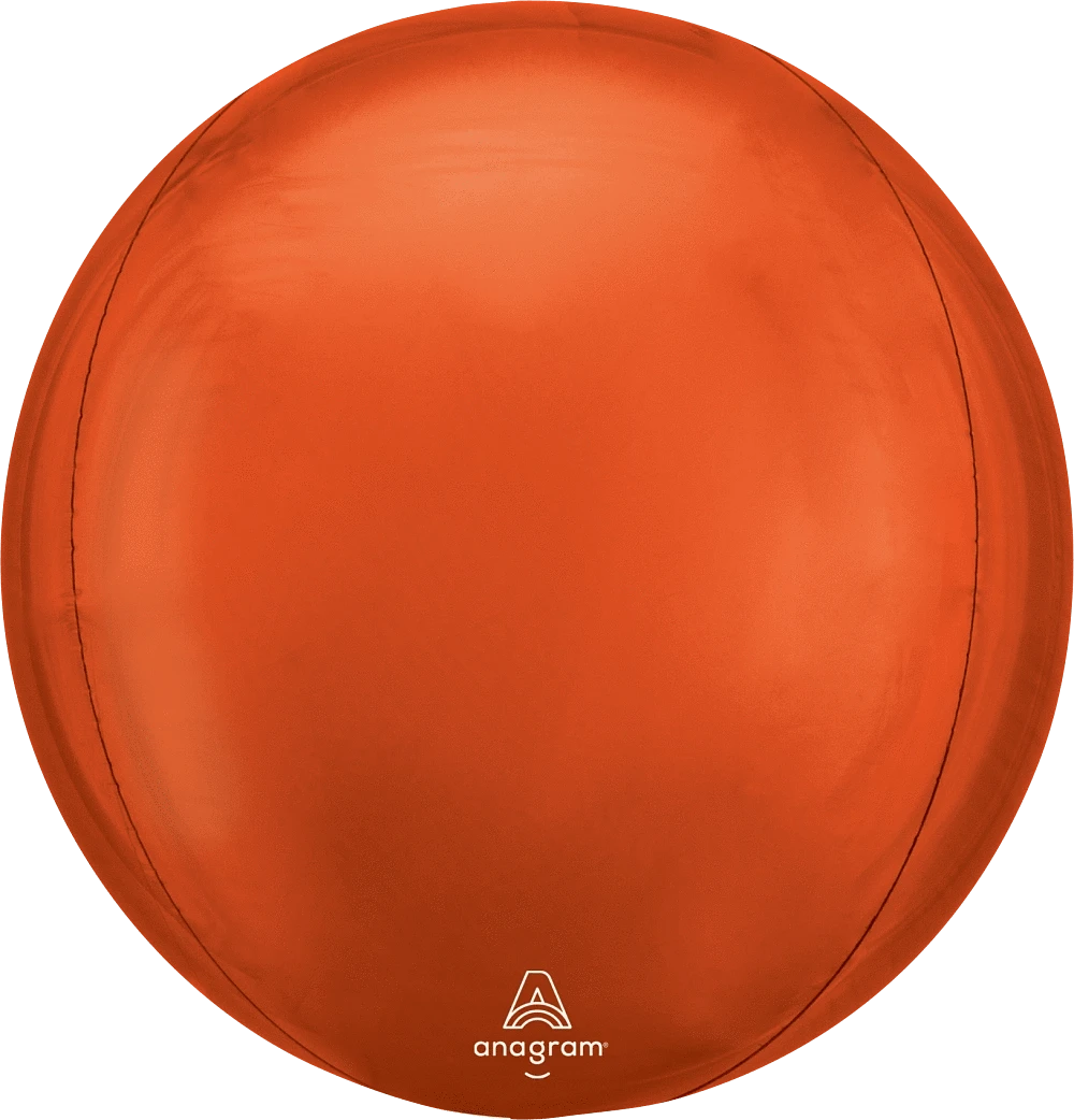 Balloons2Go Balloons 16" Orbz Foil Balloon Orange 1ct 16" Orbz Foil Balloon Orange 1ct