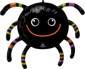 Balloons2Go Balloons 28" x 26" Smiley Spider Foil Balloon 28 x 26 Smiley Spider Foil Balloon | Fun Halloween Party Decor