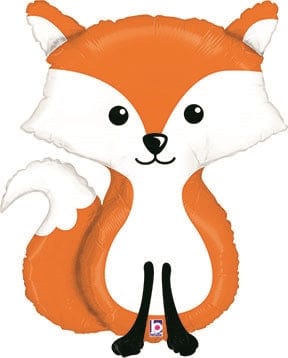 Balloons2Go Balloons 6 inch Woodland Fox Foil Balloon (PKG), Price Per EACH 6in Woodland Fox Foil Balloon | Cute Forest Animal Theme