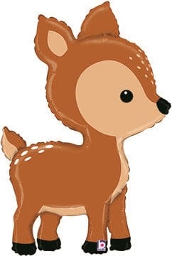 Balloons2Go Balloons 39 inch Woodland Deer Foil Balloon (PKG), 39in Woodland Deer Foil Balloon | Adorable Forest Animal Decor