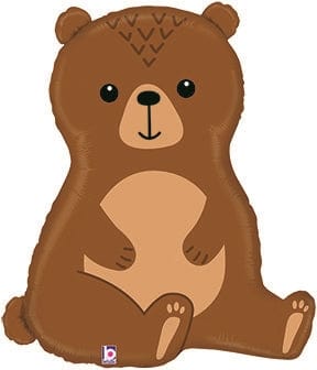 Balloons2Go Balloons 34 inch Woodland Bear Foil Balloon (PKG), Price Per EACH 34in Woodland Bear Foil Balloon - Pkg | Forest Party Balloon