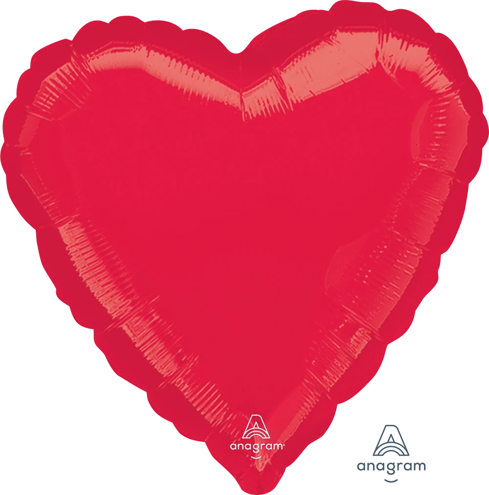 Anagram Balloons 18" Red Heart Foil Balloon 18" Red Heart Foil Balloon
