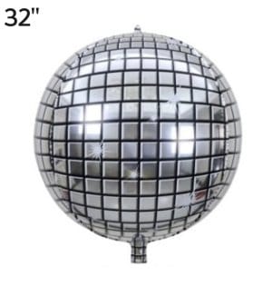 FUNGRAM Balloons 32" Disco Ball Jumbo Sphere Orb Foil Balloon 32" Disco Ball Jumbo Sphere Orb Foil Balloon
