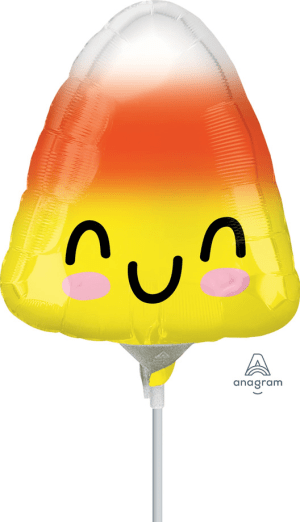 Balloons2Go Balloons 14" Candy Corn Ombre Air-Fill Mini Shape - Flat 14in Candy Corn Ombre Mini Balloon | Air-Fill Halloween Decor