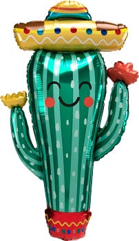 Balloons2Go Balloons Fiesta Cactus Shape Balloon Fiesta Cactus Supershape Balloon | Party Décor