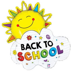 Balloons2Go Balloons 33" Back to School Sunshine Foil Balloon 33" Back to School Sunshine Foil Balloon