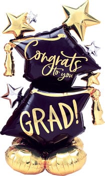 Balloons2Go Balloons 53" x 39" AirLoonz Congrats to You Grad Foil Balloon 53x39in AirLoonz Congrats Grad Foil Balloon | Graduation Decor