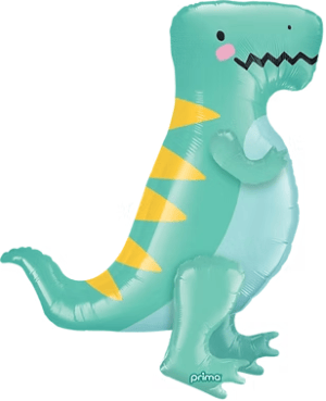 prima Balloons 43" Cutesy T-Rex PrimaPal Air-Fill Foil Balloon 43" Cutesy T-Rex PrimaPal Air-Fill Foil Balloon