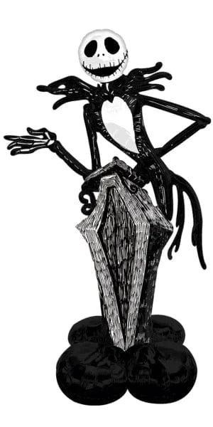 Balloons2Go Balloons 64" Anagram Jack Skellington 64in Jack Skellington Balloon | Nightmare Before Christmas