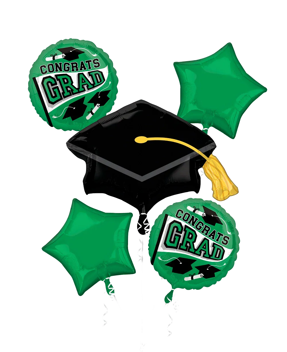 Anagram balloons Balloons Graduation School Colors Green Bouquet Balloon Kit Graduation School Colors Green Bouquet Balloon Kit