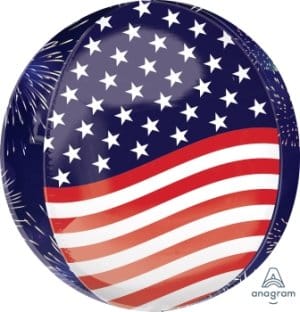 Anagram balloons Balloons 15" Stars, Stripes & Fireworks Orbz Foil Balloon 15" Stars, Stripes & Fireworks Orbz Foil Balloon