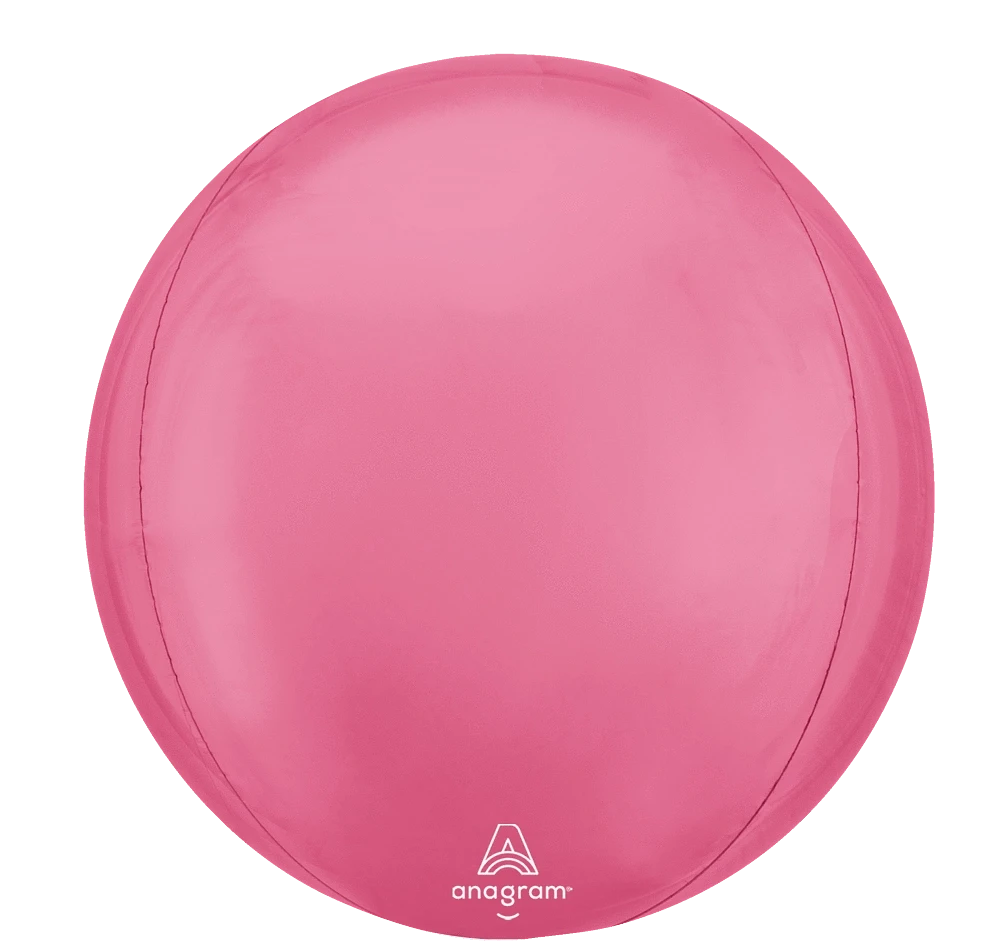 Balloons2Go Balloons 16" Orbz Foil Balloon Pink 16" Orbz Foil Balloon Pink