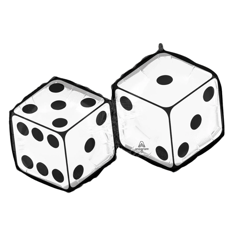 Balloons2Go Balloons 30" Anagram Feeling Lucky - Double Dice Foil Balloon 30in Feeling Lucky Dice Foil Balloon | St. Patrick's Day Decor