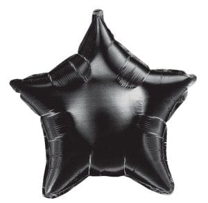 Balloons2Go Balloons 19" Black Star Foil Balloon 19" Black Star Foil Balloon