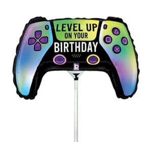 Balloons2Go Balloons 14" Vivid Game Controller Birthday Air-Fill Shape Foil Balloon 14" Vivid Game Controller Birthday Air-Fill Shape Foil Balloon