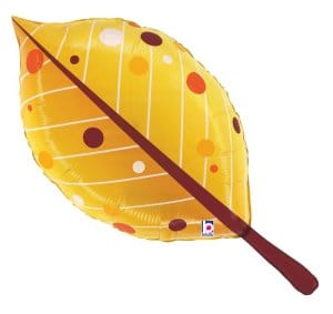 sempertex Balloons 26" Fall Yellow Leaf Foil Balloon - Pkg 26" Fall Yellow Leaf Foil Balloon - Pkg