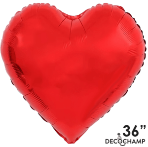 Decochamp Balloons 36" Deco Heart Red Foil Balloon - Pkg 36" Deco Heart Red Foil Balloon - Pkg