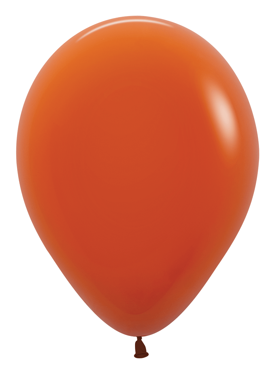 Balloons2Go Balloons 5 inch (100 Ct) / Deluxe Sunset Orange Sempertex Summer Collection Latex Balloons | Bright & Festive Balloon Decor Summer Balloon Collection | Bright & Festive Balloon Decor