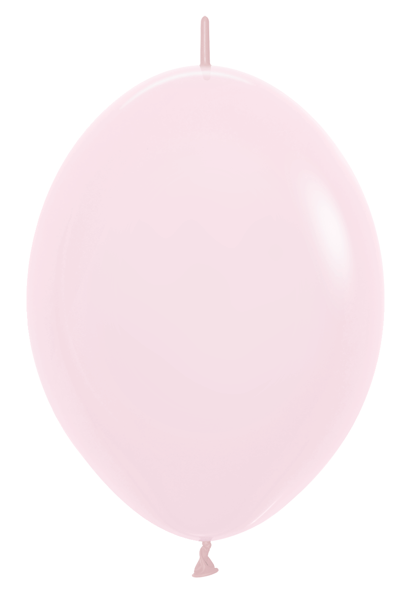 Balloons2Go Balloons 12 inch (50 Ct) / Pastel Matte Pink Sempertex Pastel Matte Link-O-Loon Balloon Sempertex Pastel Matte Link-O-Loon Balloon
