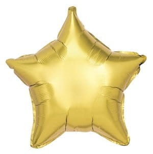 Balloons2Go Balloons 19" Gold Star Foil Balloon 19" Gold Star Foil Balloon