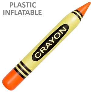 Burst Balloons 3" X 21" Crayon Inflatable - Yellow 3" X 21" Crayon Inflatable - Yellow